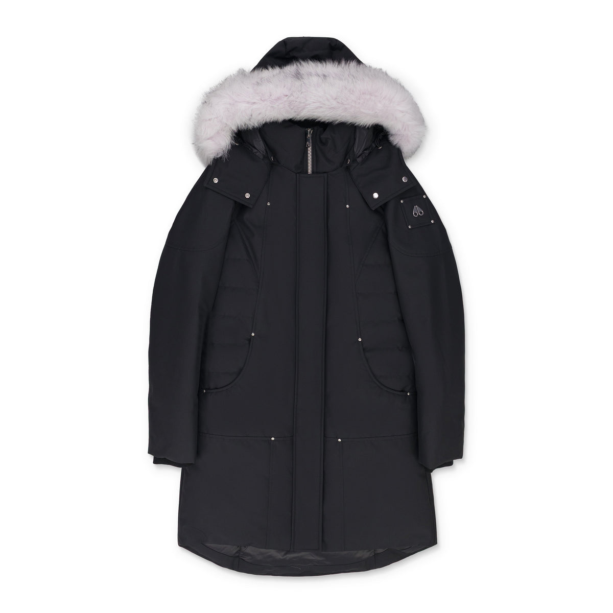 Moose Knuckles Black/Natural Cloud Shearling Parka