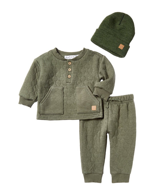 Rachel Zoe 3pc Quilted Jogger Set