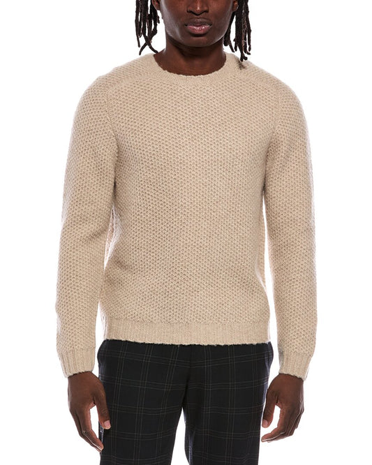 Autumn Cashmere Honeycomb Saddle Cashmere & Wool-Blend Crewneck Sweater