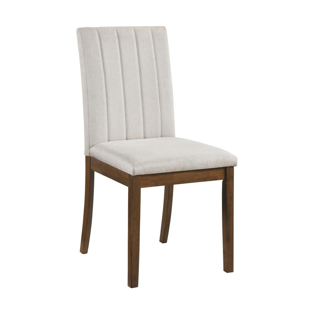 Contemporary Padded Chairs with Wooden Frames