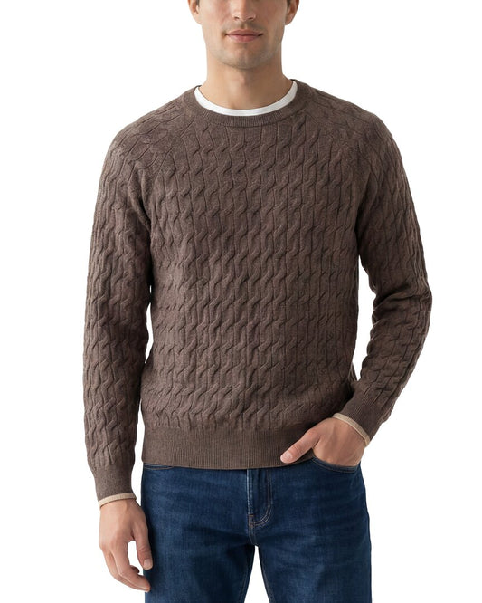 NAADAM Cable Wool & Cashmere-Blend Crewneck Sweater