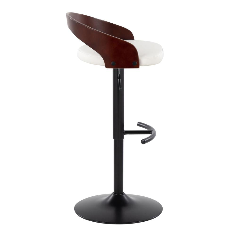 Modern Barstools with Cushioned Seats and Pedestal Bases