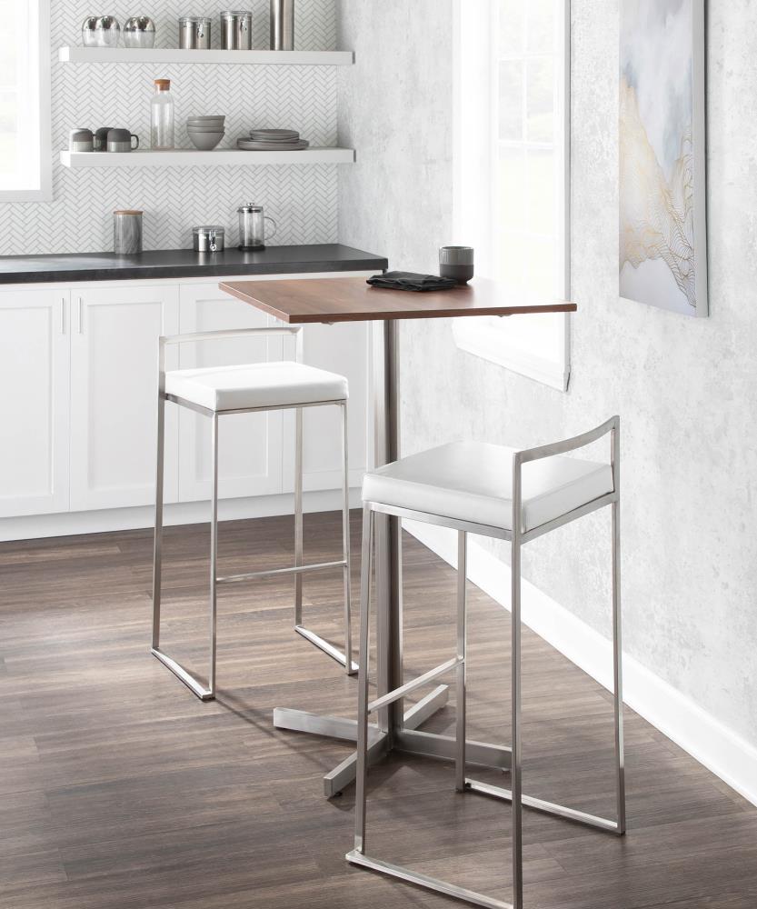 Stackable Upholstered Barstools with Welded Frames