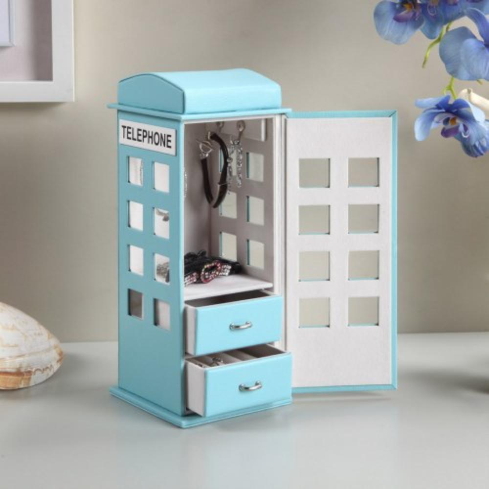 Telephone-Shaped Jewelry Case with Dual Storage Drawers
