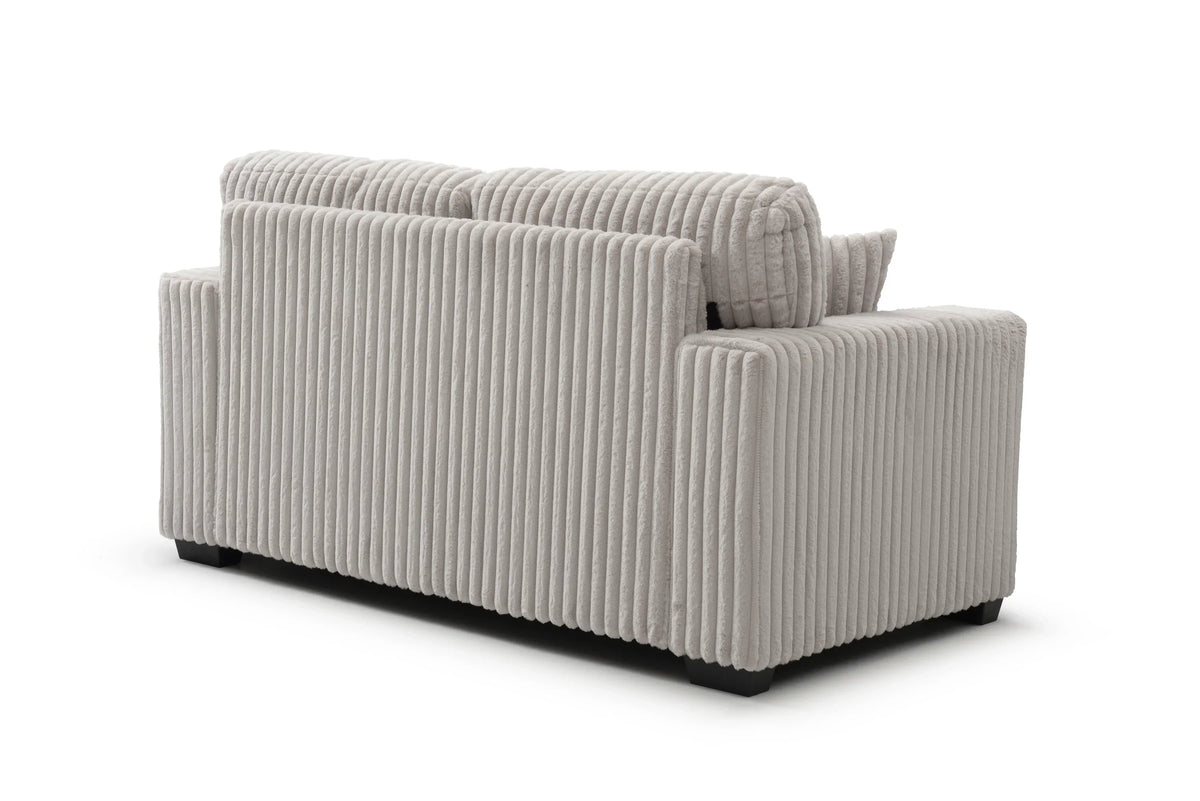 Comfortable Loveseat with Decorative Throw Pillows
