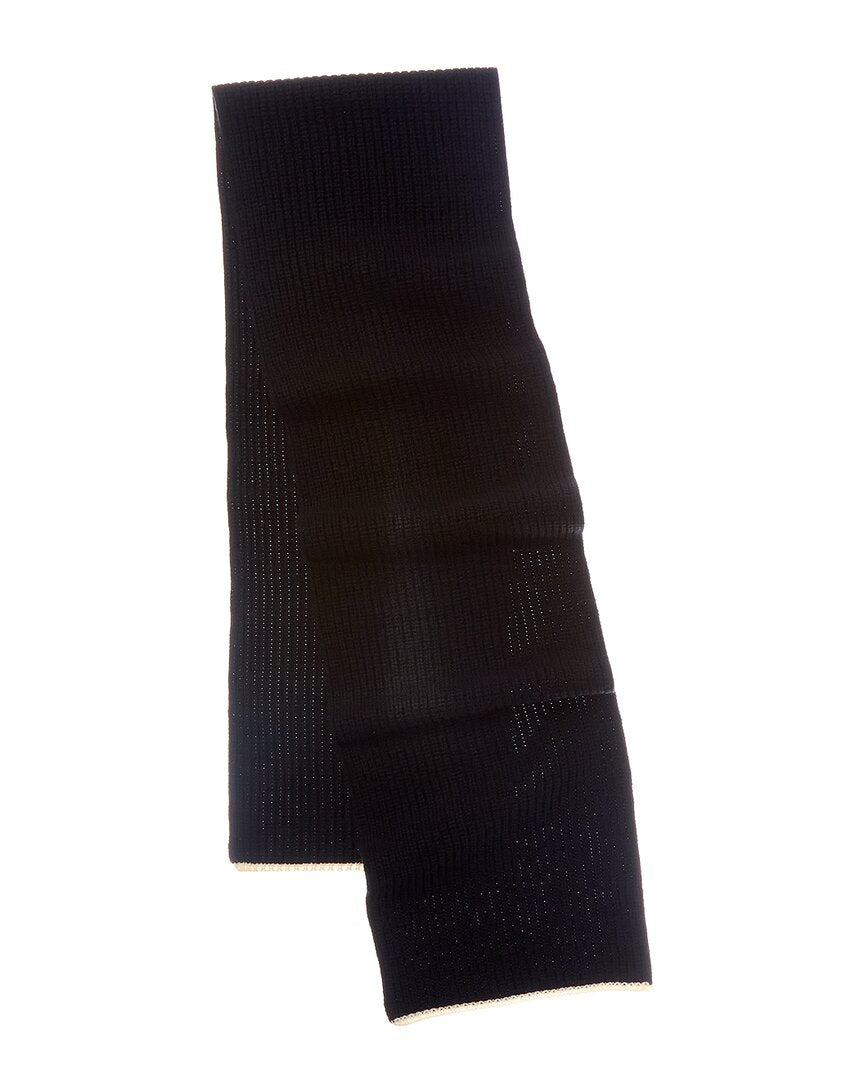 Vince Shaker Stitch Tipped Wool & Cashmere-Blend Scarf