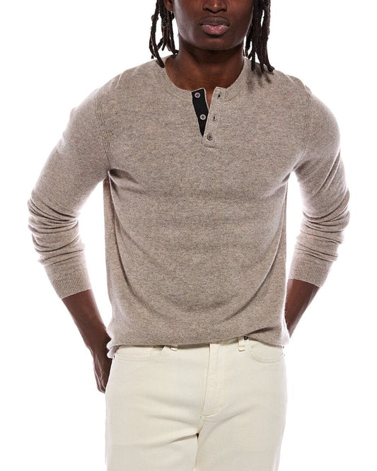 Autumn Cashmere 100% Cashmere Henley Sweater