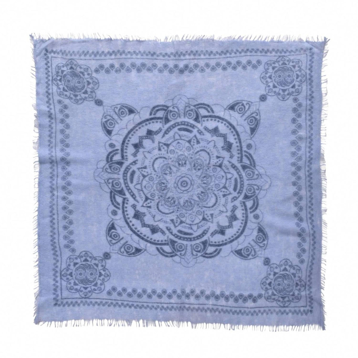 Women's Cashmere Square Bandana In Arctic Blue