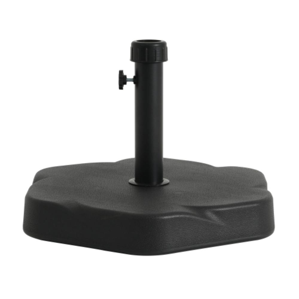 Heavy-Duty Resin Outdoor Umbrella Stand with Iron Holder