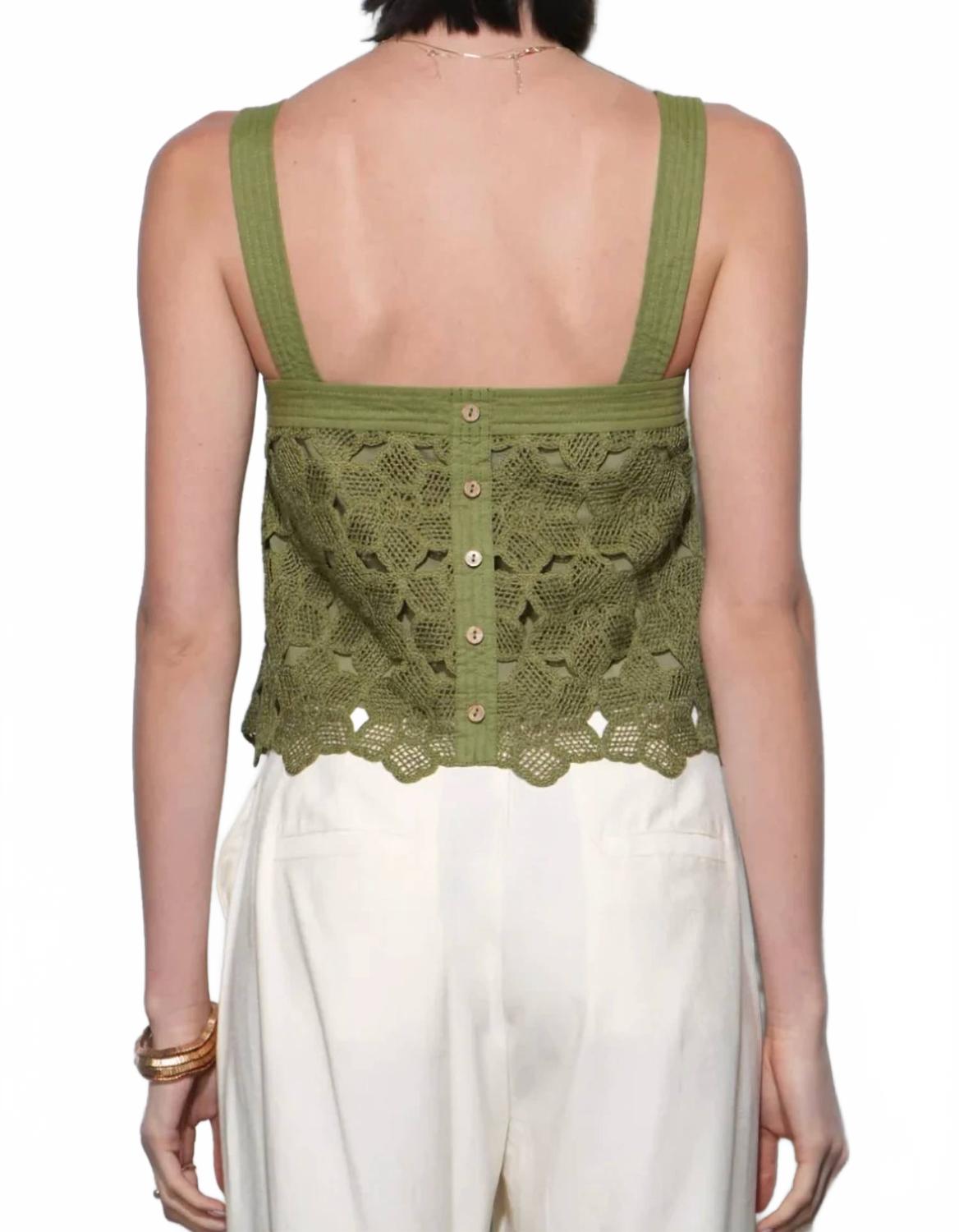 Women's Kandace Crochet Top In Green