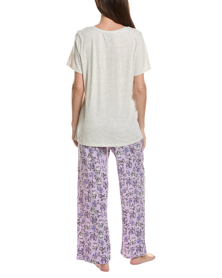 HUE 2pc Embellished Pajama Set