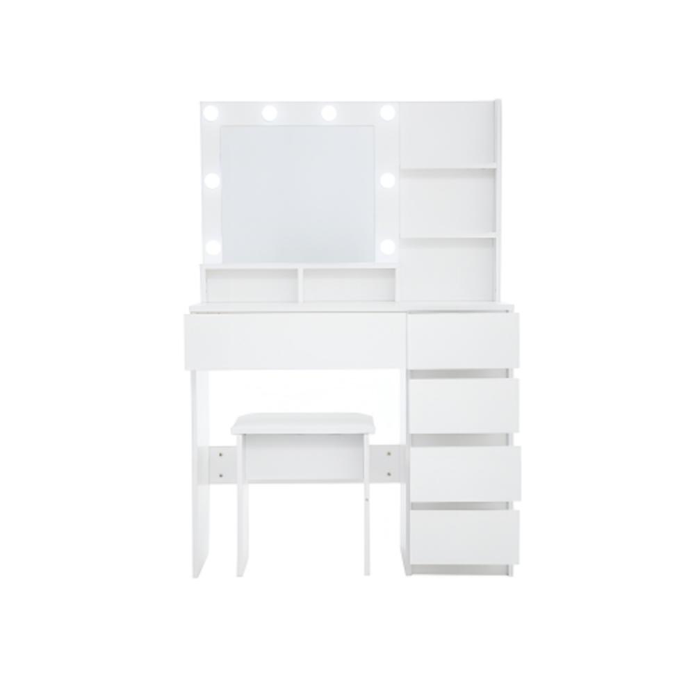 LED Makeup Vanity Desk with Hollywood Mirror and Stool