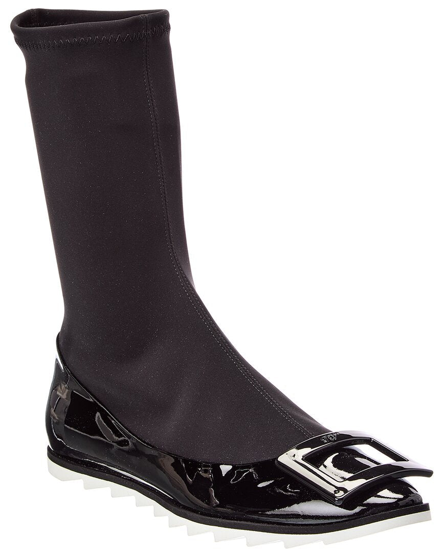 Roger Vivier Patent Sock Boot
