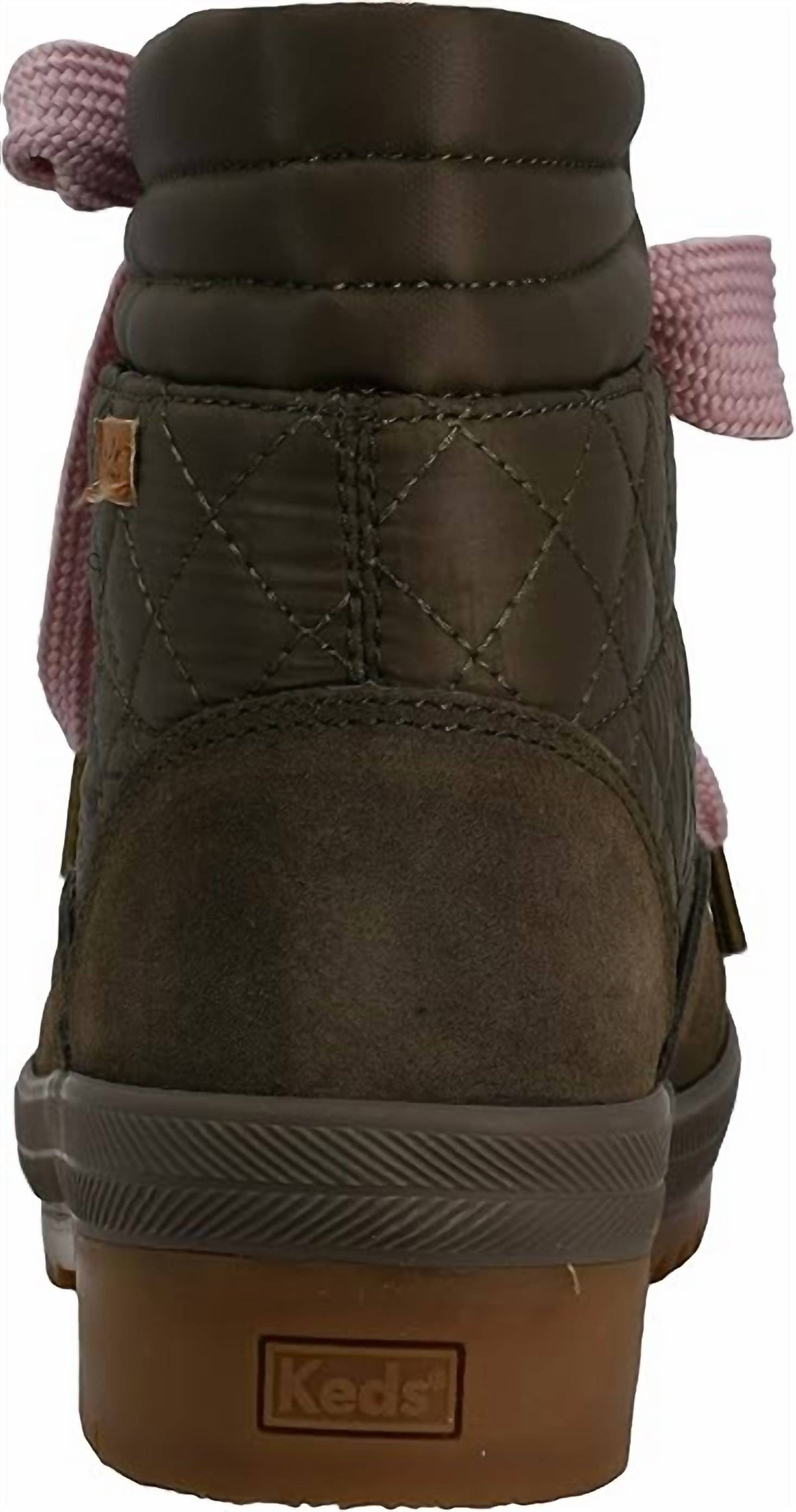 Women's Camp Suede Quilted Nylon Boot In Olive