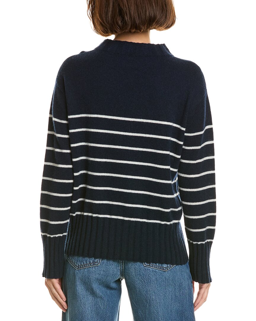 InCashmere Crewneck Striped 100% Cashmere Pullover