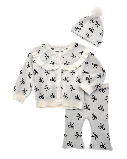 Rachel Zoe 3pc Jacquard Sweater Set