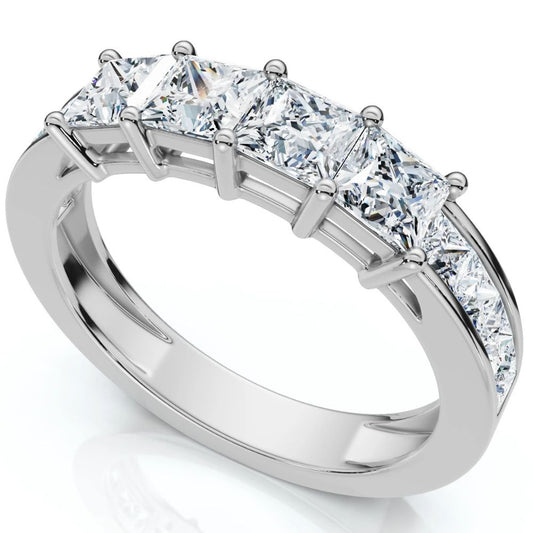 1 1/4ct Princess Cut Diamond Wedding Anniversary Ring Size Selectable