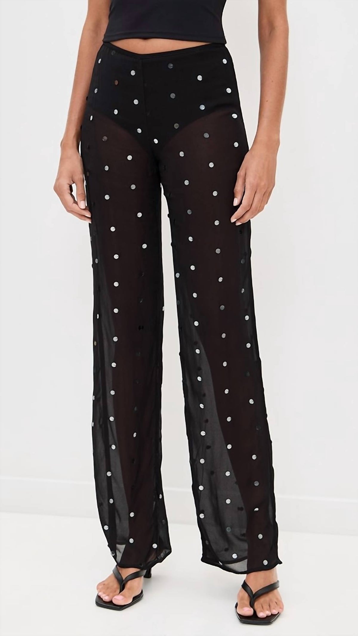 Women's Arielle Pant In Black Sequin