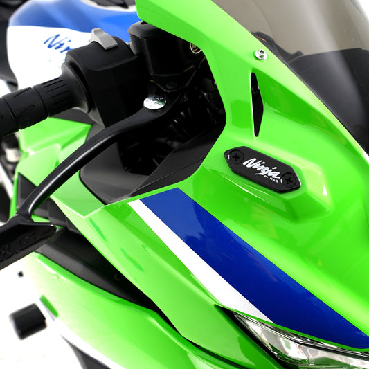 Mirror Blanking Plates for Kawasaki Ninja 650 ’21-, Ninja 300 ’13-, Ninja 400 ’18-, Ninja 125 ’19-, ZX6R 636 ’13- and 8 more bikes.