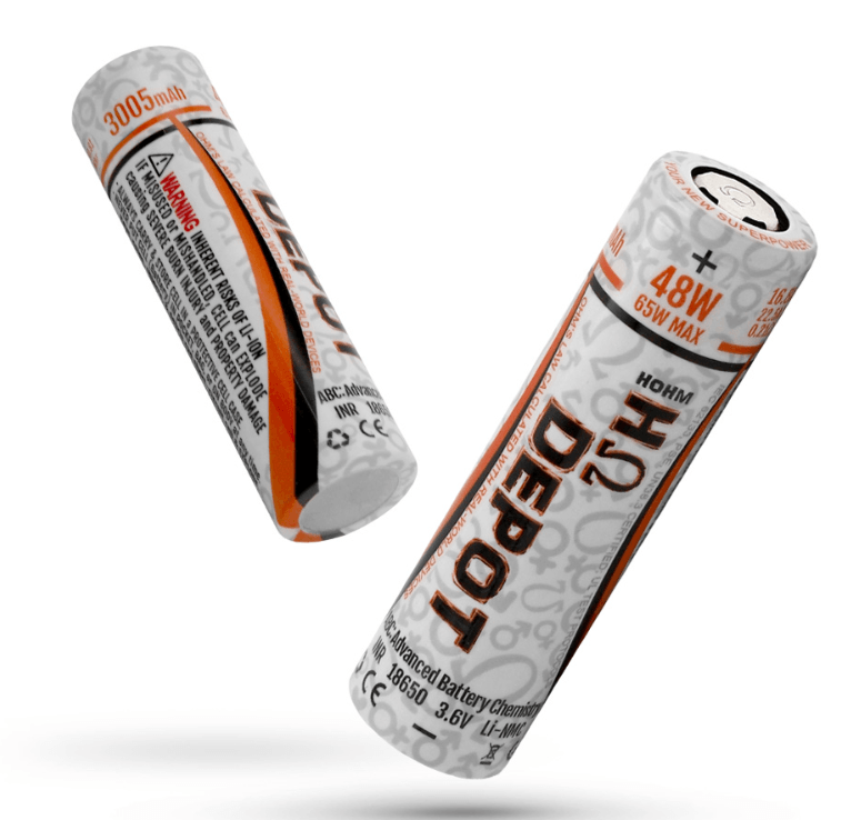 Hohm Tech Depot 18650 3005mAh 16.8A Battery - 2 Pack - Vape Juice