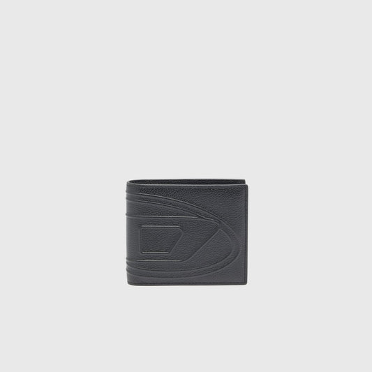 Bi-fold wallet in grained leather