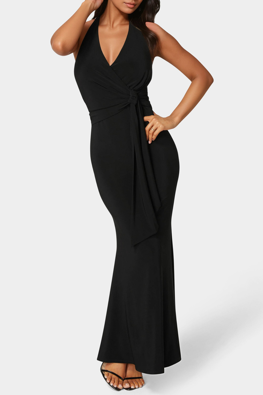 Bebe Women's Surplice Drape Maxi Dress