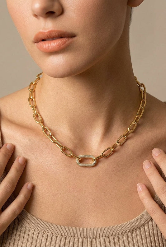 Akalia Livia Waterproof Chunky Link Necklace