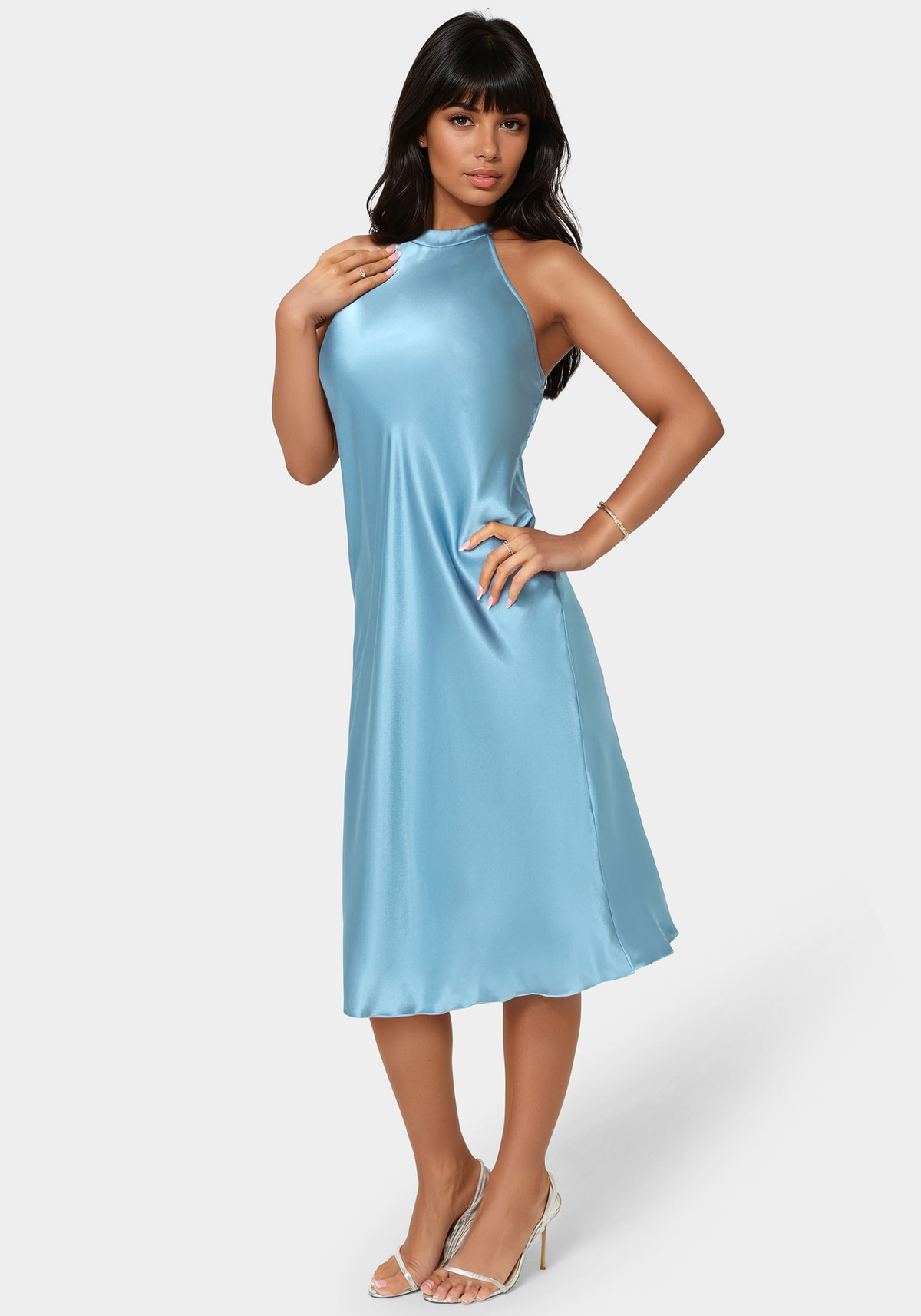 Bebe Women's Satin Halter Dress