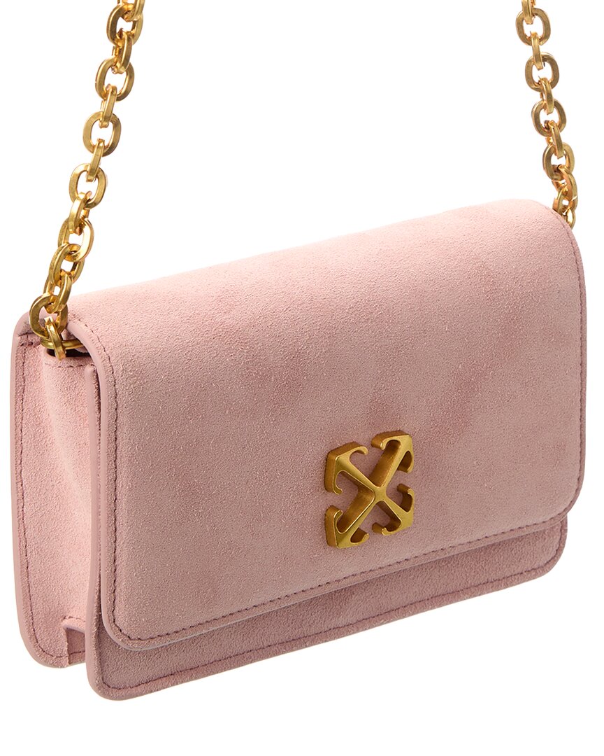 Off-White Jitney Suede Wallet On Chain
