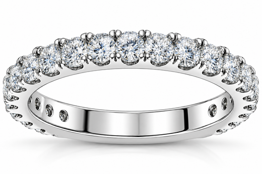 1 ct Diamond Wedding Ring 14k White Gold Womens Anniversary Stackable Jewelry Size Selectable