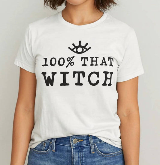 100% That Witch Graphic Tee In White
