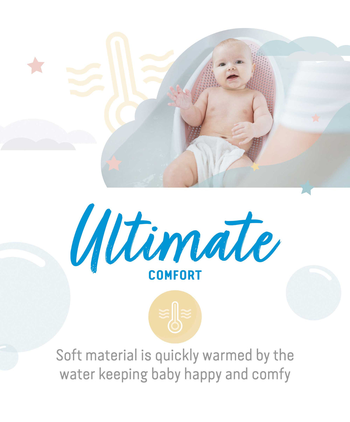 Angelcare Soft Touch Baby Bath Support - Pink