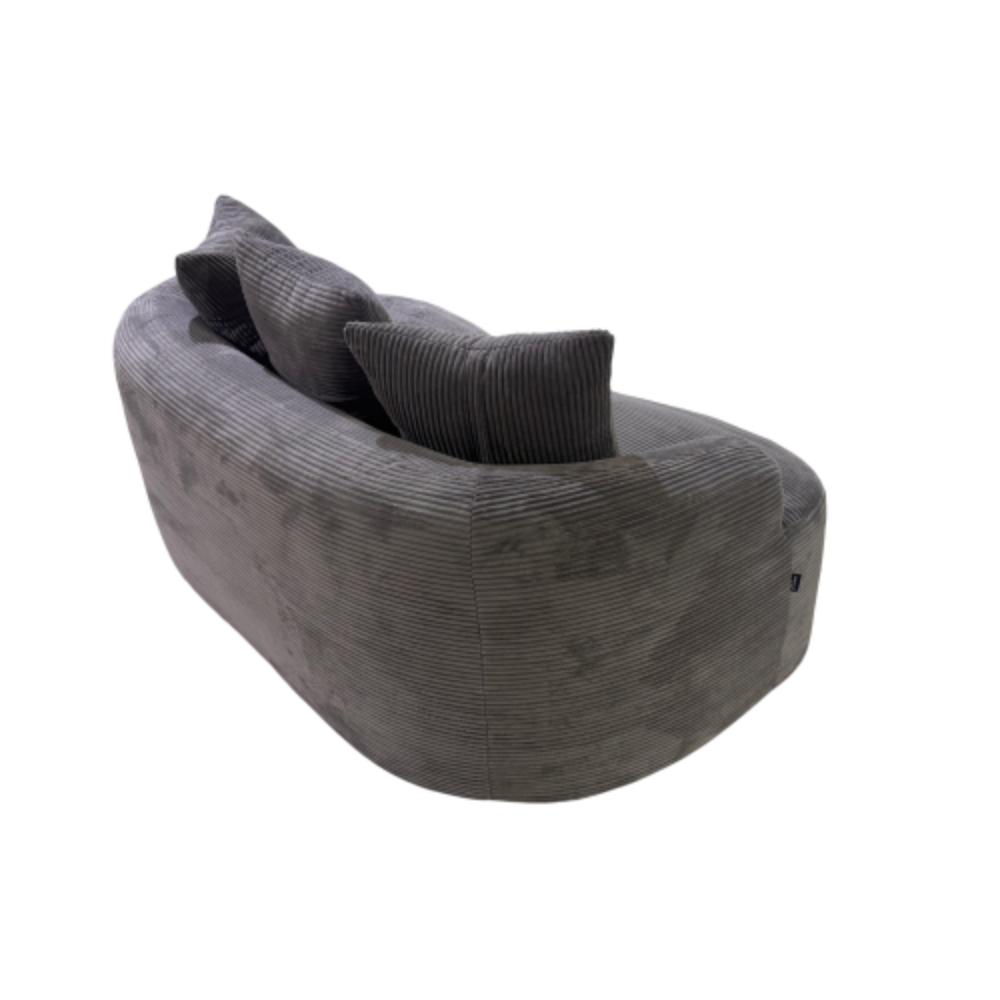 Compact Rounded Couch with Supportive Seating