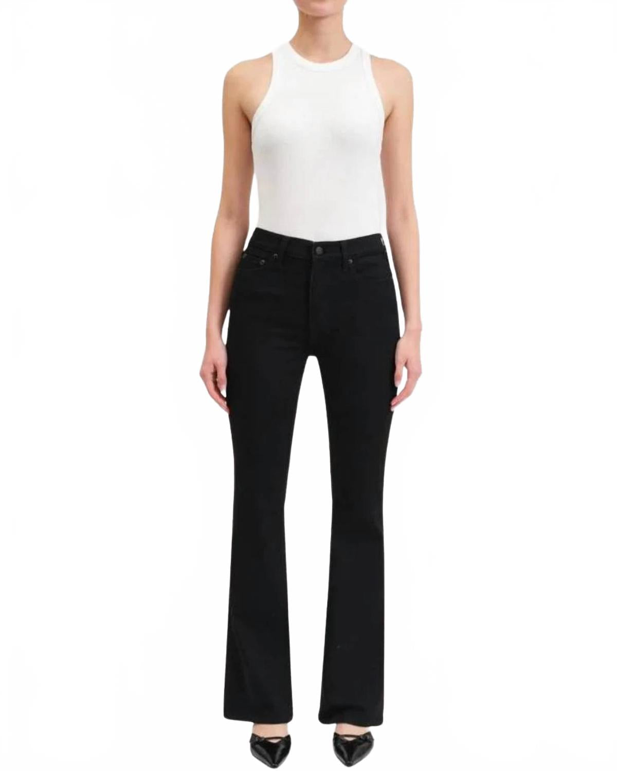 Cover Girl Mid Rise Boot Cut Pants In After Party