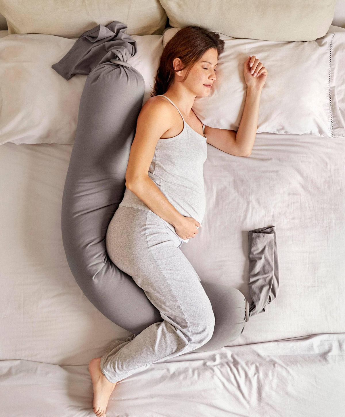 bbhugme Pregnancy Pillow Kit - Stone