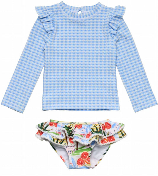 Girls' Ciao Paradiso Ruffle Set In Blue