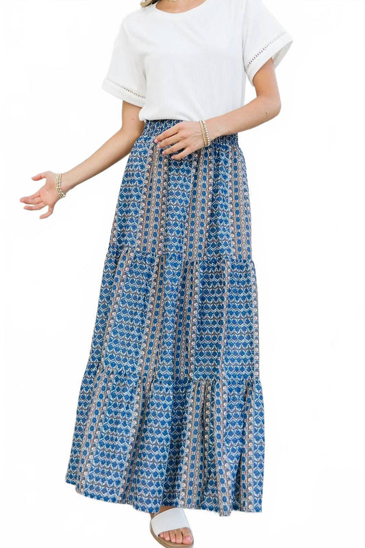 Ainara Maxi Skirt - Plus In Blue