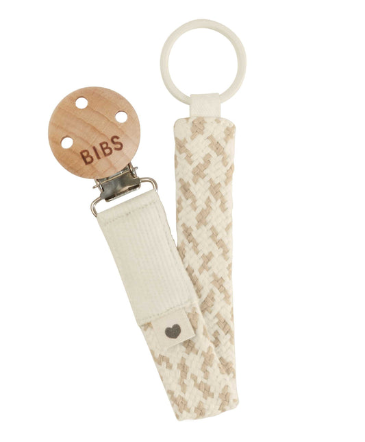 BIBS Dummy Clip Braided - Ivory/Vanilla