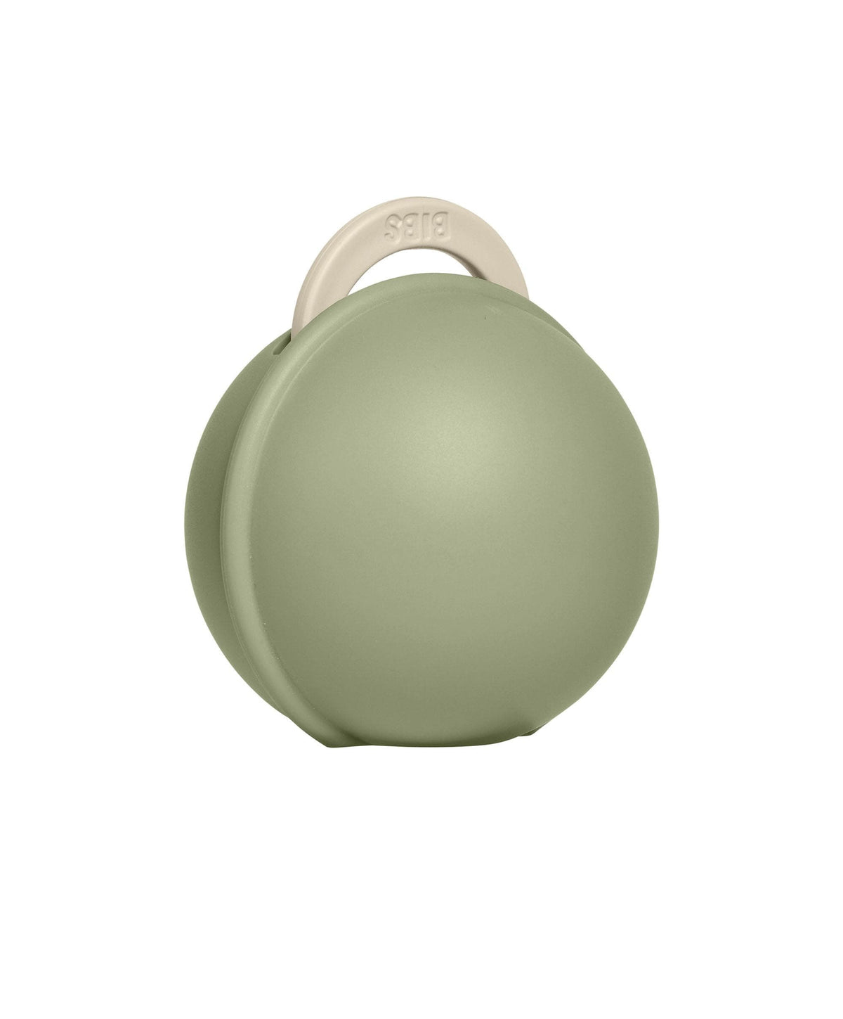 BIBS Colour Pacifier Round Latex Size 1 Ivory & Pacifier Case Mini - Sage