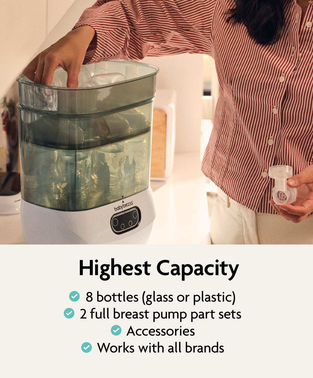 Baby Brezza Steriliser Dryer Advanced - Black & White
