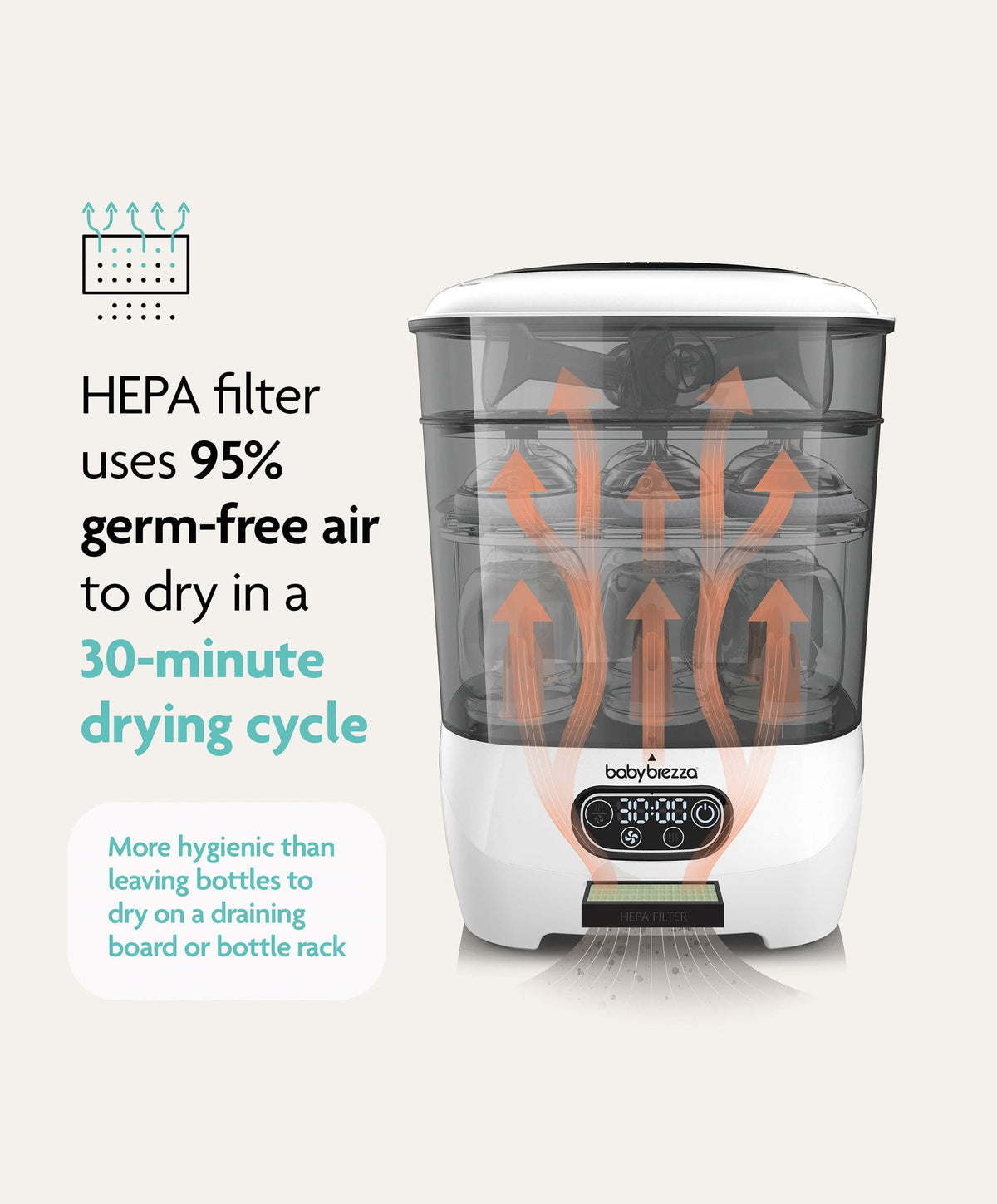 Baby Brezza Steriliser Dryer Advanced - Black & White