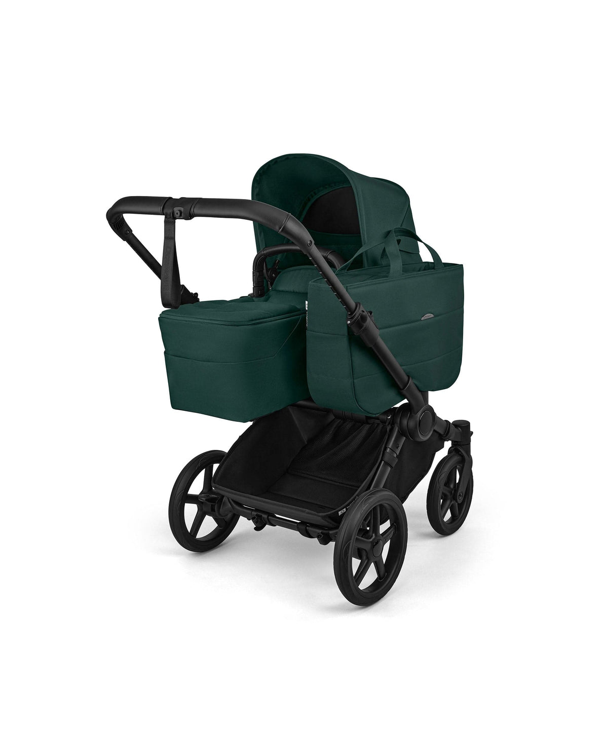 Donkey 6 Twin Essential Bundle With Cybex Cloud T Plus i-Size Rotating Baby Car Seat (10 Pieces) - Fern Green