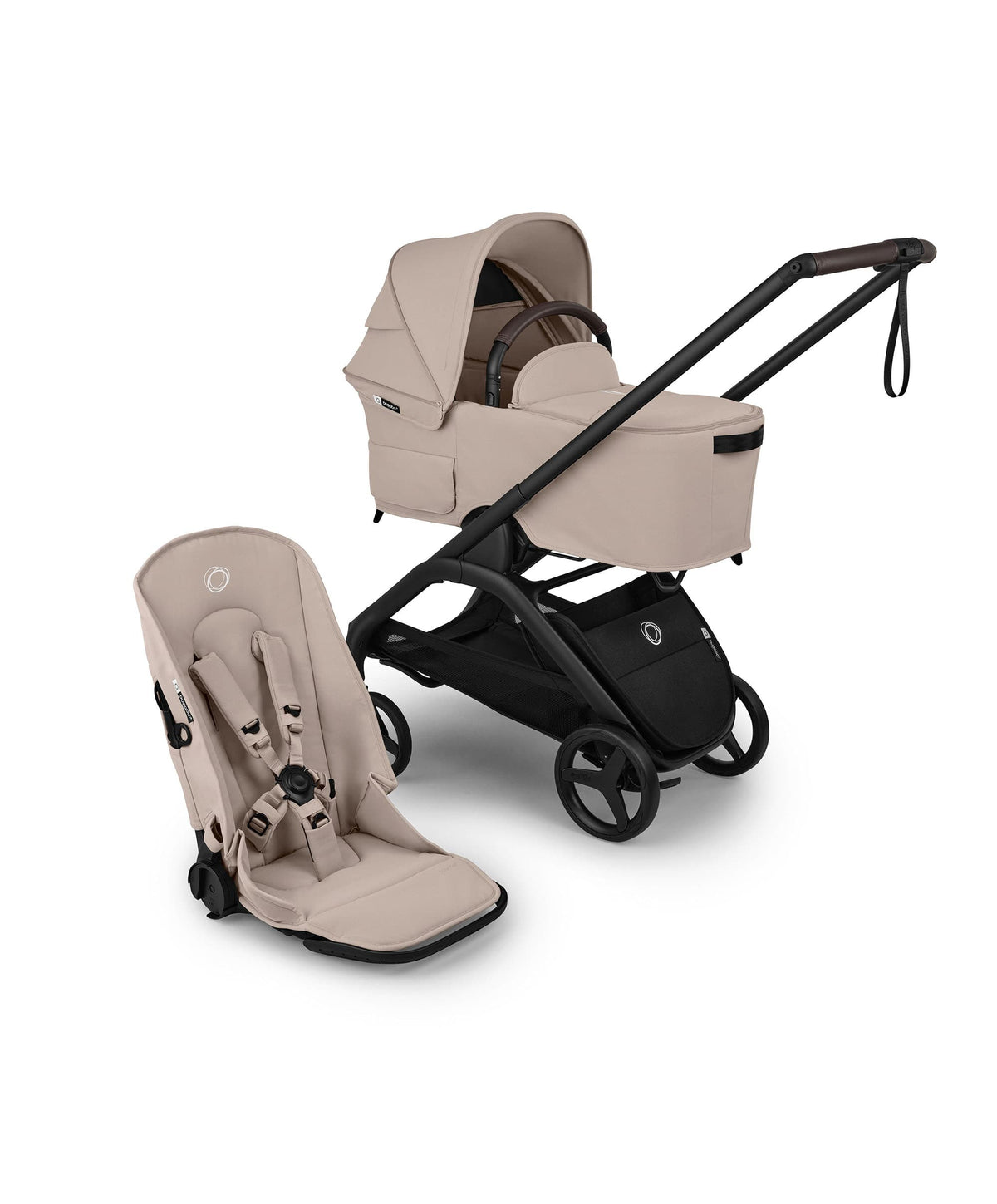 Bugaboo Dragonfly Plus Ultimate Pushchair Bundle with Cybex Cloud T i-Size Plus Rotating Baby Car Seat  & Base (8 Pieces) - Desert Taupe