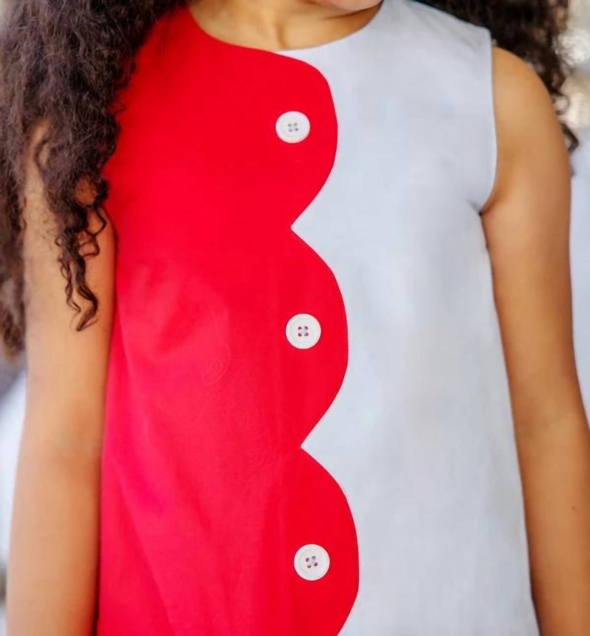 Kennedy Colorblock Dress In Red/blue