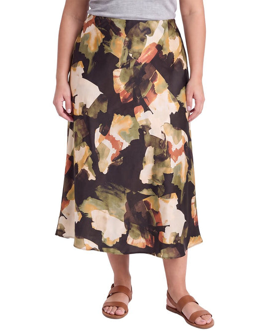 Anne Klein Plus Pull-On Bias Flared Skirt