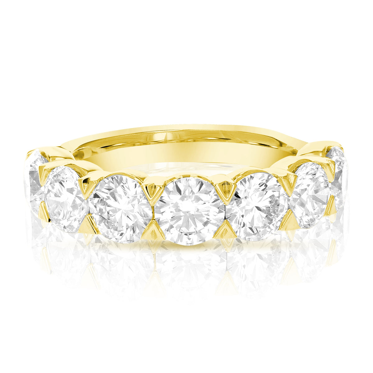 3 cttw Lab Grown Diamond Wedding Band in 14K Yellow Gold For Women