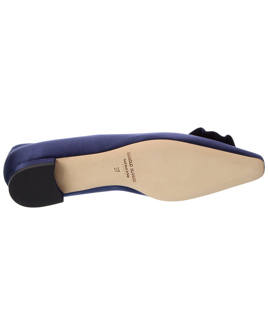 Manolo Blahnik Fortan Satin Flat