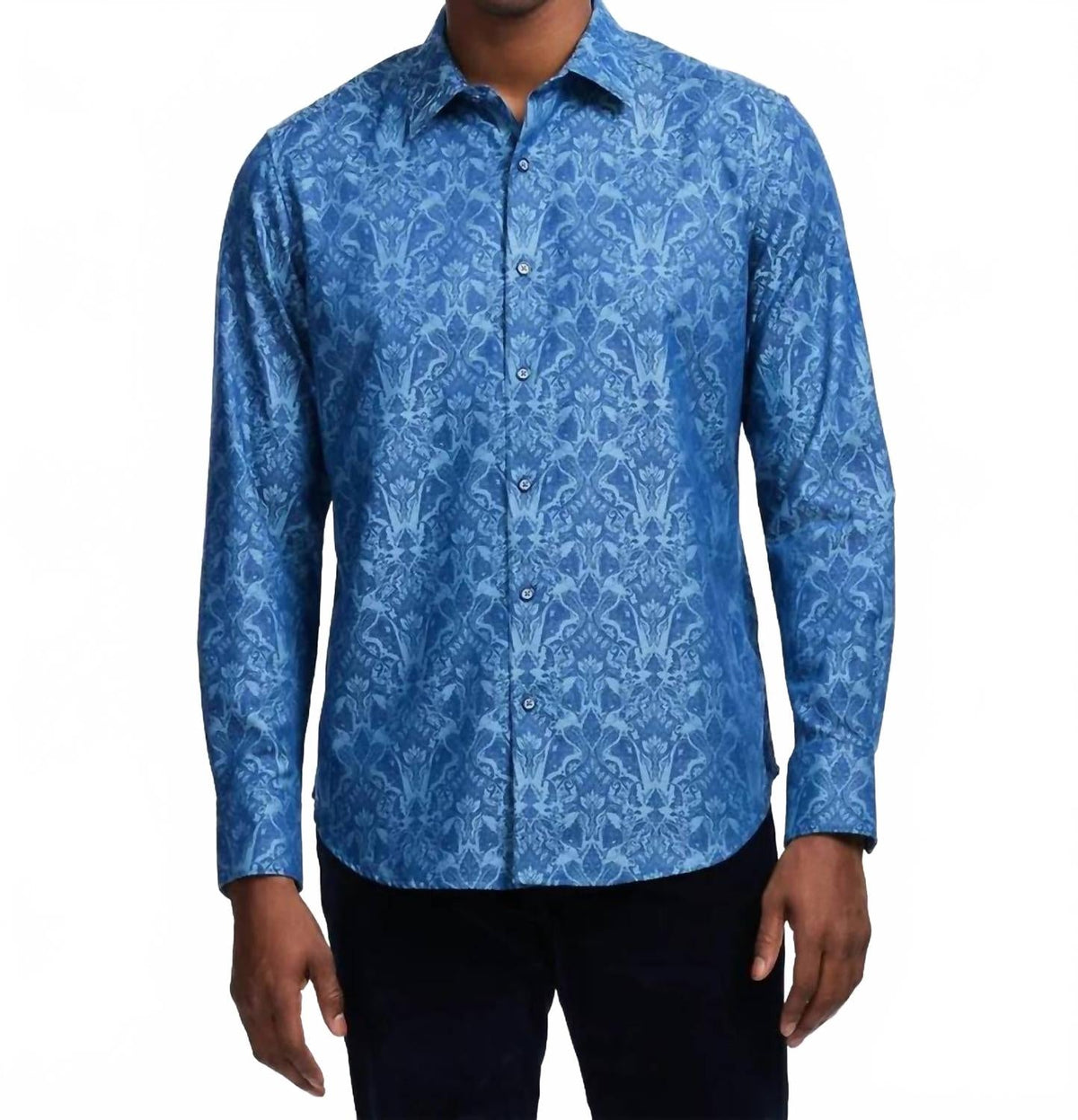 Highland Long Sleeves Woven Shirt In Dark Blue