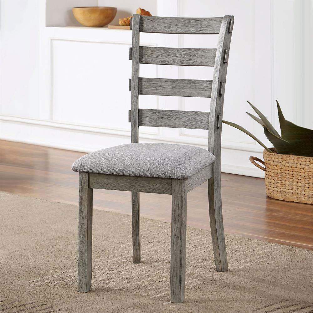 Set of 2 Contemporary Ladder Back Side Chairs