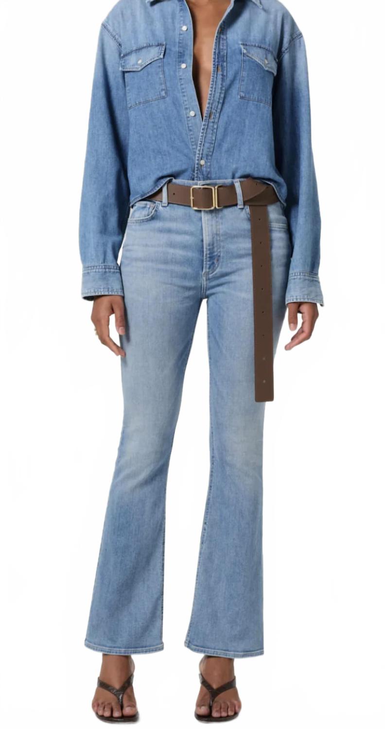 Lilah High Rise Bootcut Jean In Tahiti